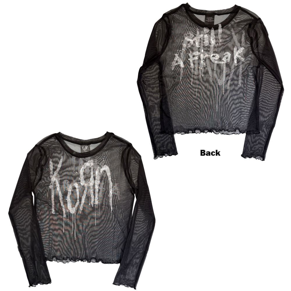 Korn - Still A Freak Crop top - Black